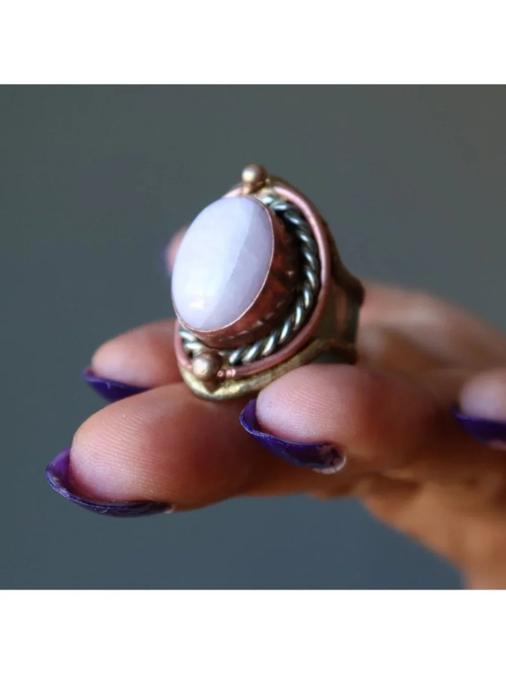 Kunzite Ring Spiritual Pink Gemstone Gold Goddess Adjustable Size 4 to 10 Jewelr